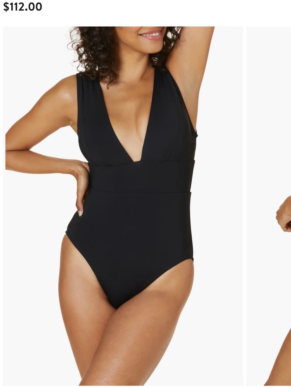 Andie Black V-Neck One-Piece Swimsuit